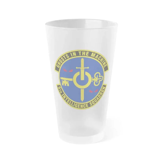 5 Intelligence Squadron ACC (U.S. Air Force) Frosted Pint Glass 16oz 16oz Frosted - Go Mug Yourself