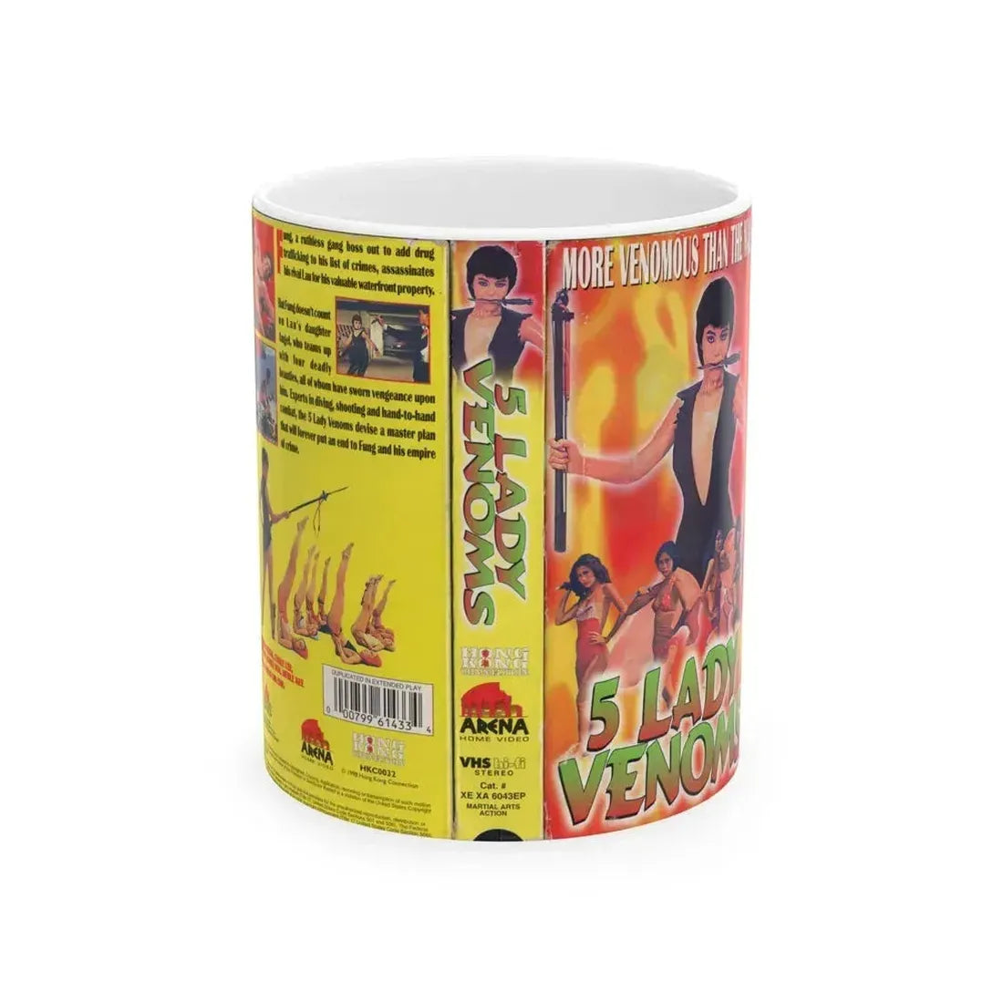 5 LADY VENOMS (VHS COVER) - White Coffee Mug 11oz - Go Mug Yourself