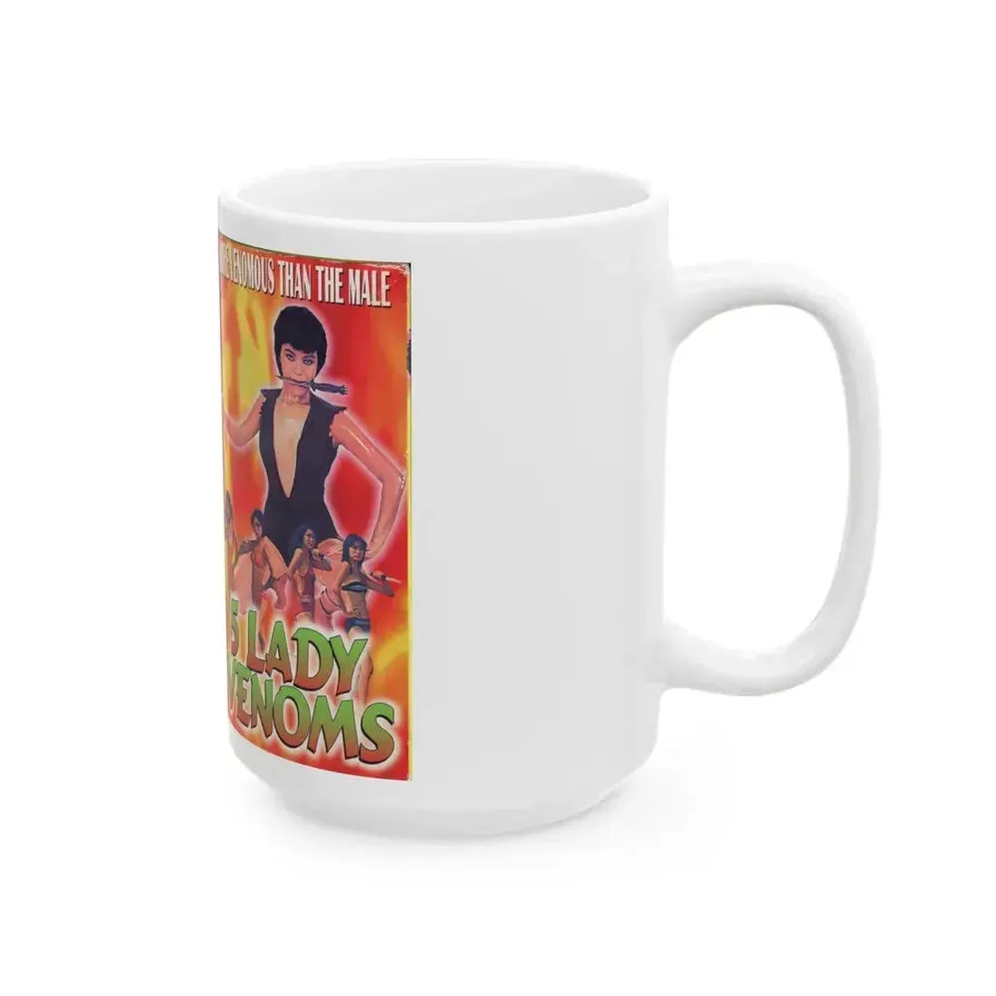 5 LADY VENOMS (VHS COVER) - White Coffee Mug - Go Mug Yourself