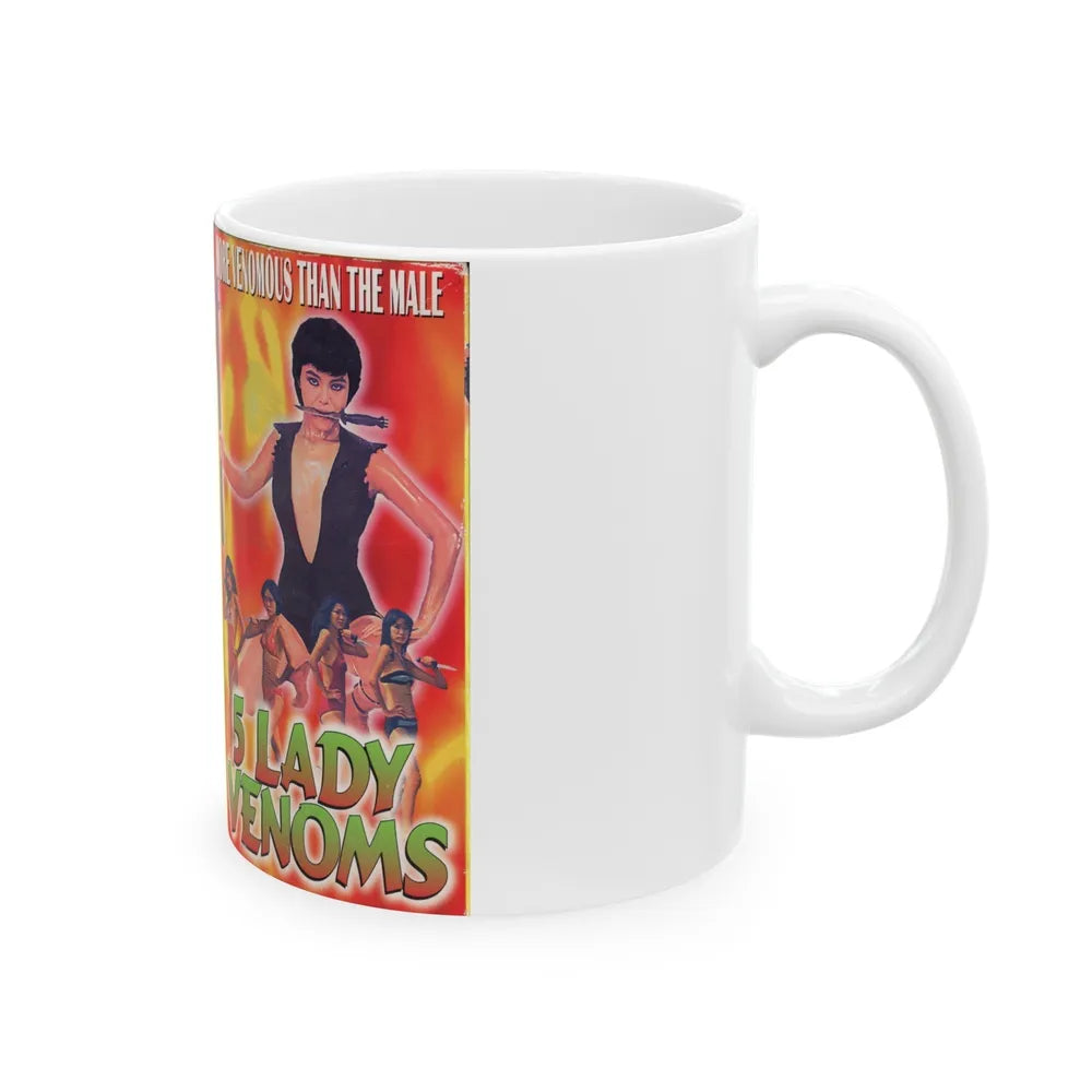 5 LADY VENOMS (VHS COVER) - White Coffee Mug-Go Mug Yourself