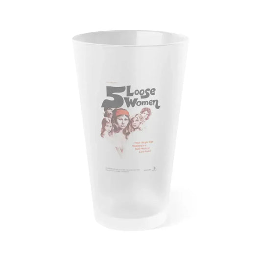 5 LOOSE WOMEN 1974 Movie Poster - Frosted Pint Glass 16oz 16oz Frosted - Go Mug Yourself