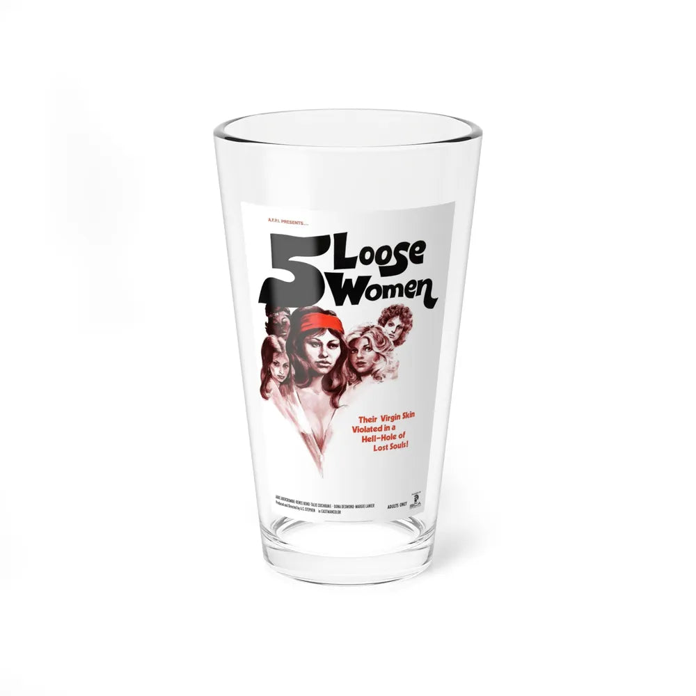 5 LOOSE WOMEN 1974 Movie Poster - Pint Glass 16oz-16oz-Go Mug Yourself