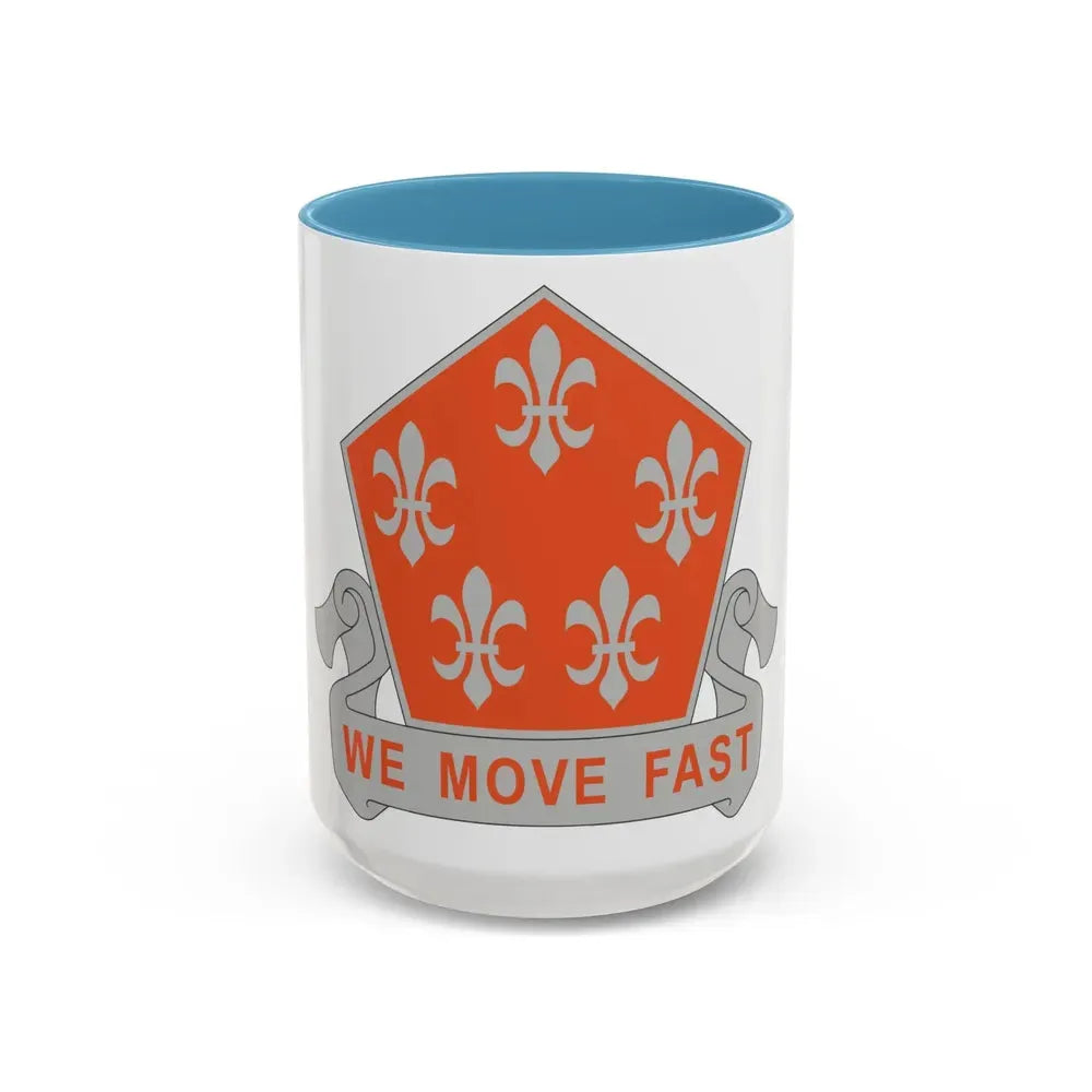 5 Signal Battalion (U.S. Army) Accent Coffee Mug 15oz Light Blue - Go Mug Yourself