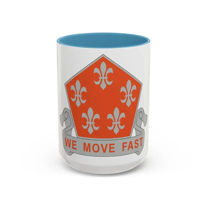5 Signal Battalion (U.S. Army) Accent Coffee Mug 15oz Light Blue - Go Mug Yourself