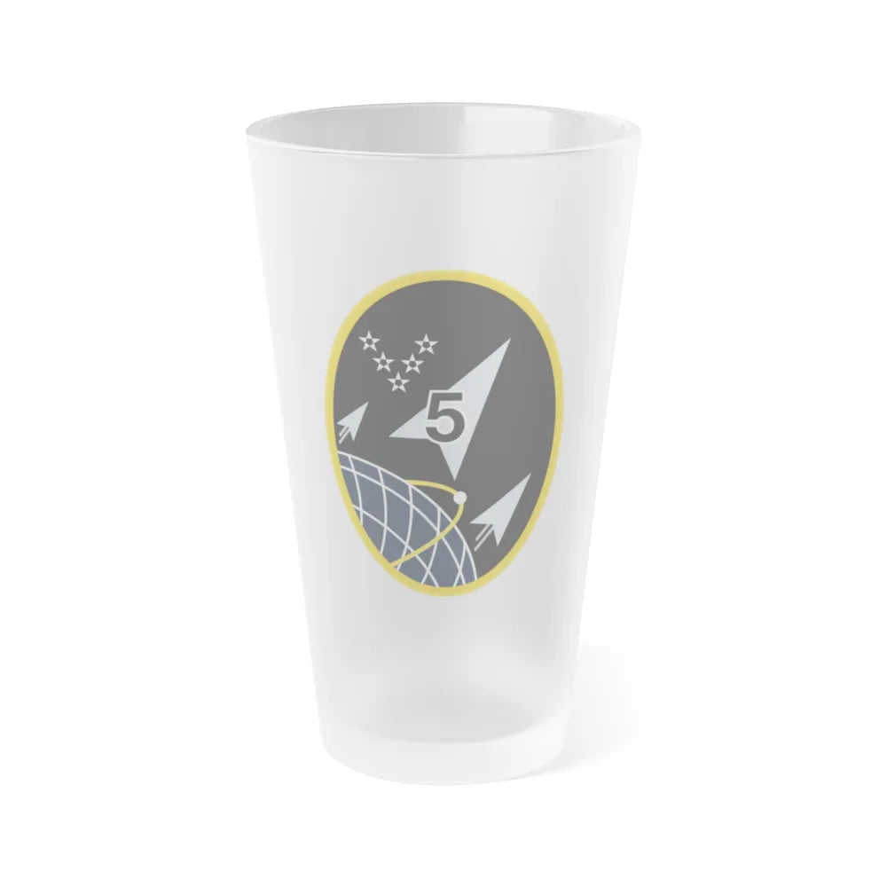 5 Space Launch Squadron (U.S. Space Force) Frosted Pint Glass 16oz-Go Mug Yourself