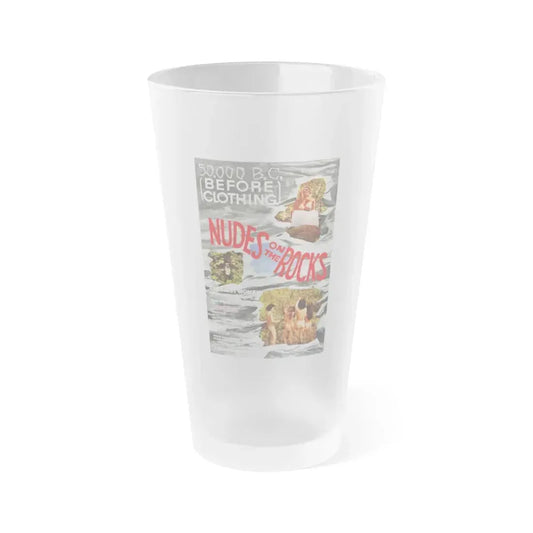 50,000 B.C. (BEFORE CLOTHING) 1963 Movie Poster - Frosted Pint Glass 16oz 16oz Frosted - Go Mug Yourself