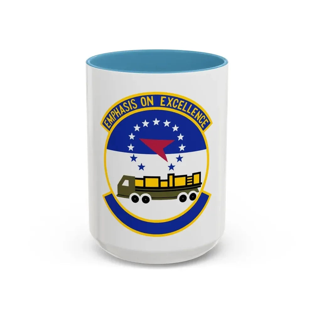 50 Aerial Port Squadron AFRC (U.S. Air Force) Accent Coffee Mug 15oz Light Blue - Go Mug Yourself