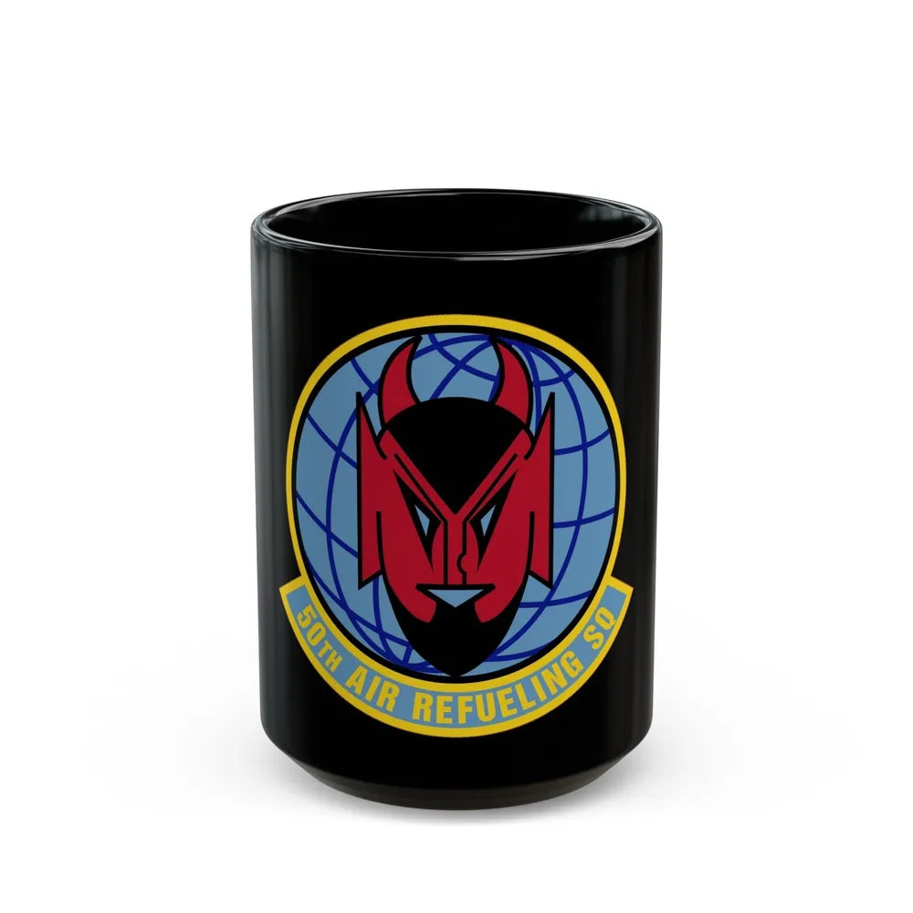 50 Air Refueling Squadron AMC (U.S. Air Force) Black Coffee Mug-15oz-Go Mug Yourself