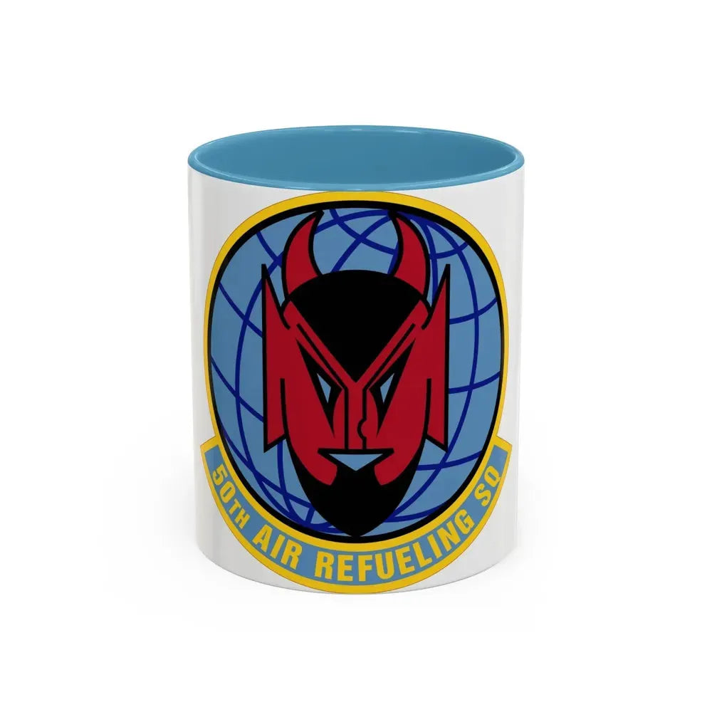 50 Air Refueling Squadron AMC (U.S. Air Force) Accent Coffee Mug 11oz Light Blue - Go Mug Yourself