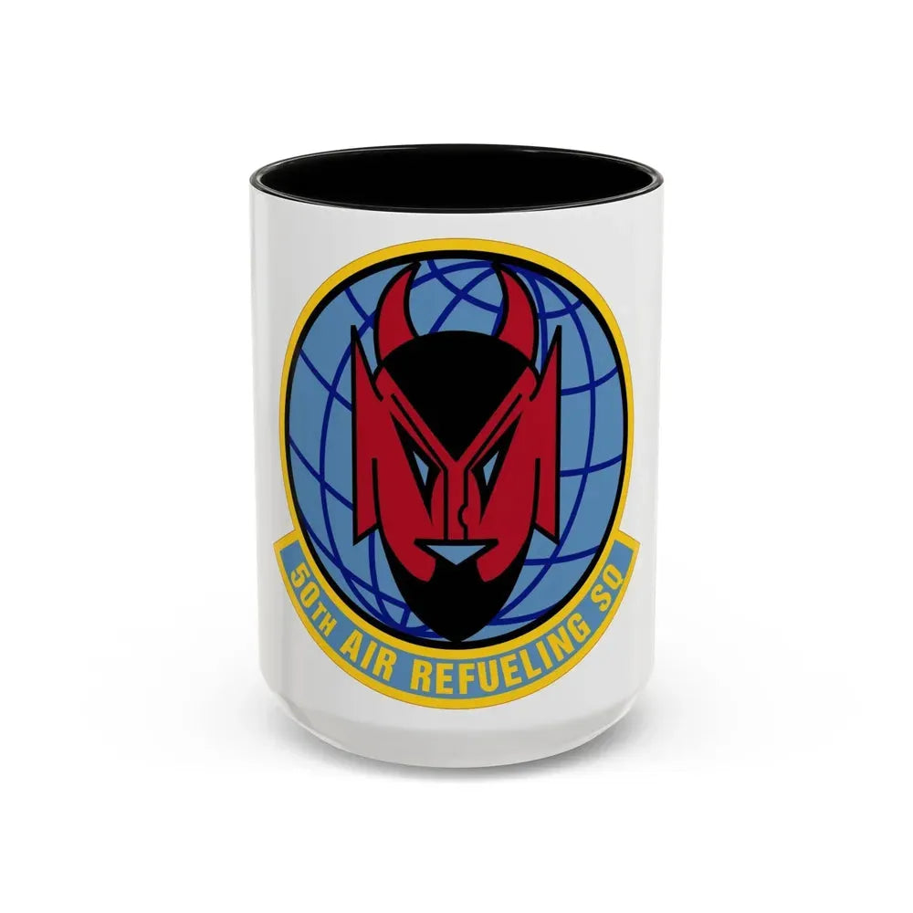 50 Air Refueling Squadron AMC (U.S. Air Force) Accent Coffee Mug 15oz Black - Go Mug Yourself