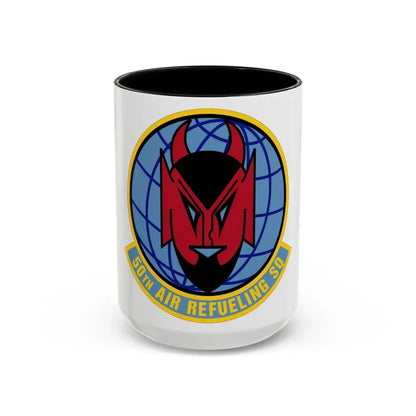 50 Air Refueling Squadron AMC (U.S. Air Force) Accent Coffee Mug 15oz Black - Go Mug Yourself