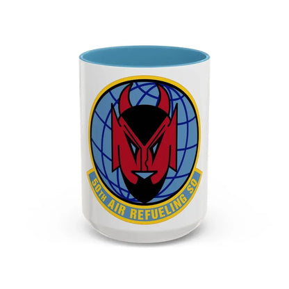 50 Air Refueling Squadron AMC (U.S. Air Force) Accent Coffee Mug 15oz Light Blue - Go Mug Yourself