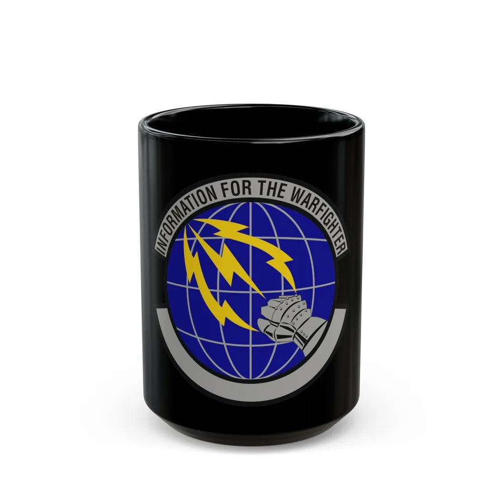 50 Communications Squadron USSF (U.S. Air Force) Black Coffee Mug-15oz-Go Mug Yourself