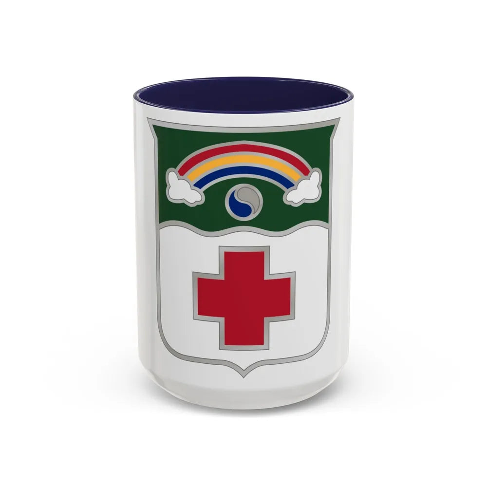 50 Medical Battalion (U.S. Army) Accent Coffee Mug-15oz-Navy-Go Mug Yourself