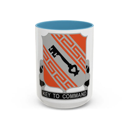 50 Signal Battalion (U.S. Army) Accent Coffee Mug-15oz-Light Blue-Go Mug Yourself