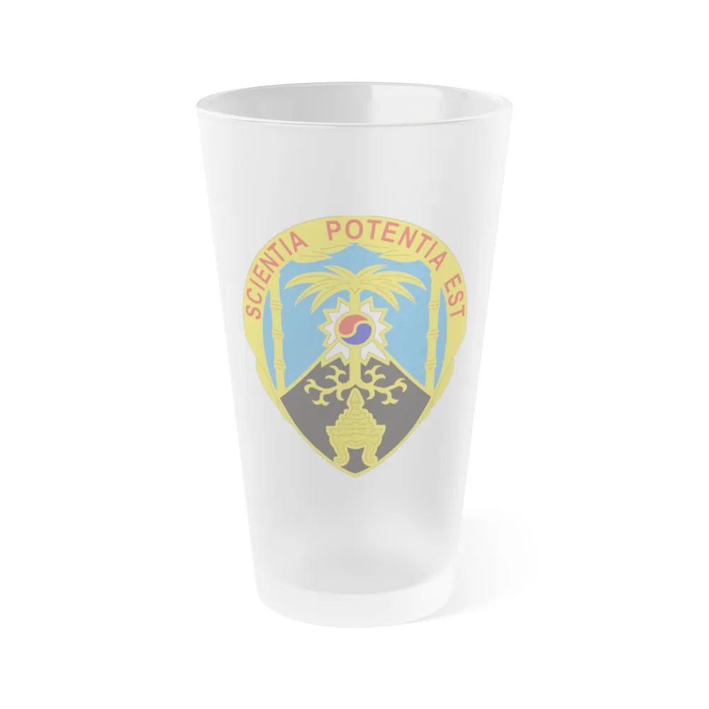 500 Military Intelligence Brigade 2 (U.S. Army) Frosted Pint Glass 16oz-Go Mug Yourself