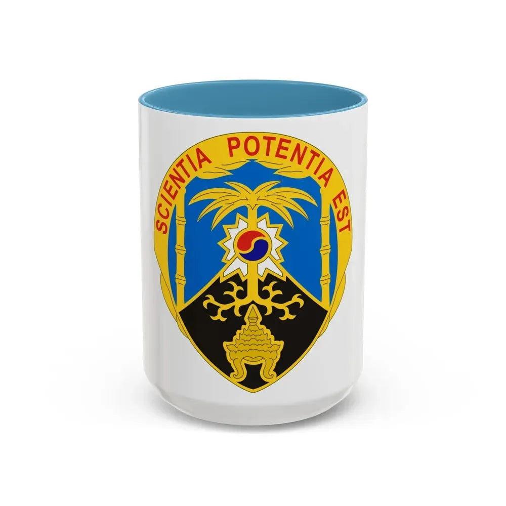 500 Military Intelligence Brigade 2 (U.S. Army) Accent Coffee Mug 15oz Light Blue - Go Mug Yourself