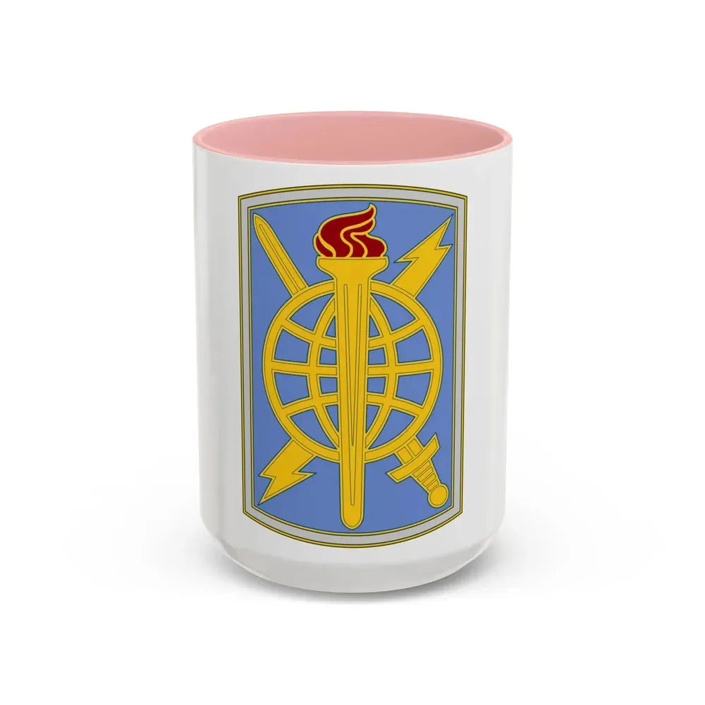 500 Military Intelligence Brigade 3 (U.S. Army) Accent Coffee Mug 15oz Pink - Go Mug Yourself