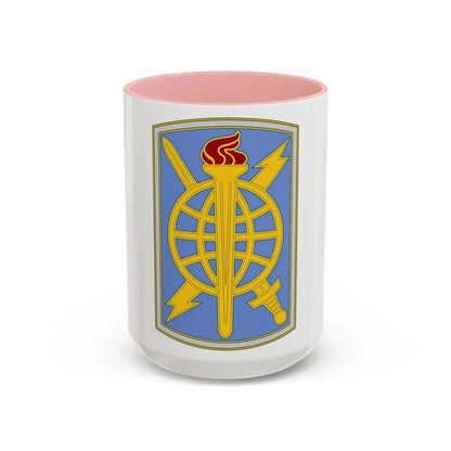 500 Military Intelligence Brigade 3 (U.S. Army) Accent Coffee Mug 15oz Pink - Go Mug Yourself