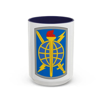 500 Military Intelligence Brigade (U.S. Army) Accent Coffee Mug 15oz Navy - Go Mug Yourself