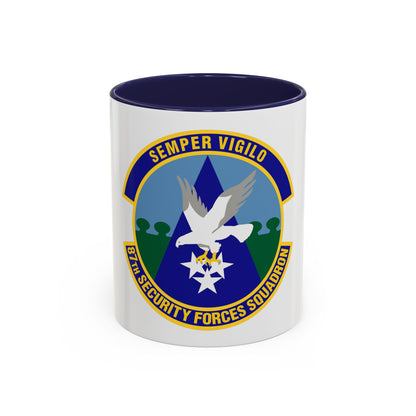 87 Security Forces Squadron AMC (U.S. Air Force) Accent Coffee Mug