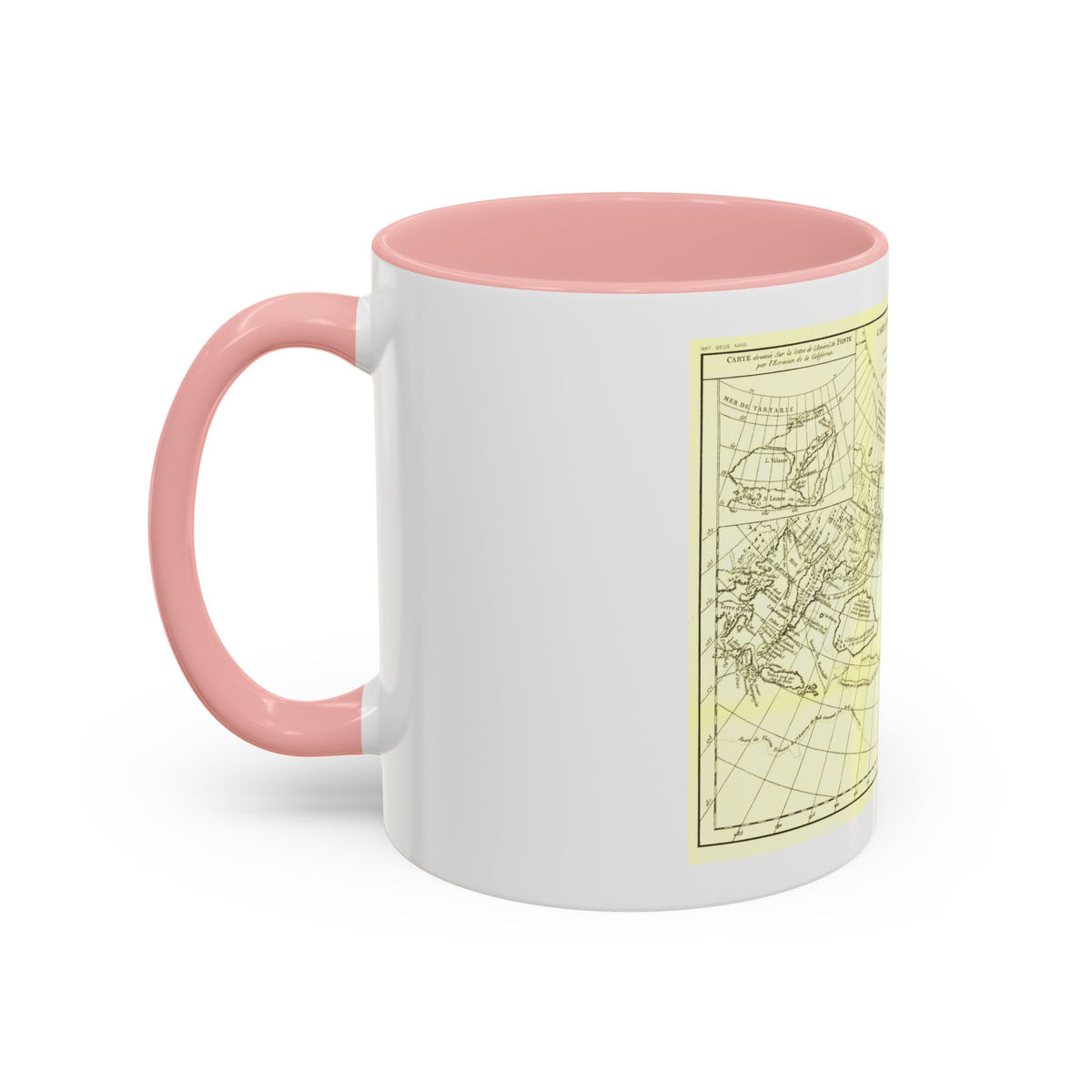 Asia - Carte Generale des Decouvertes (1892) (Map) Accent Coffee Mug