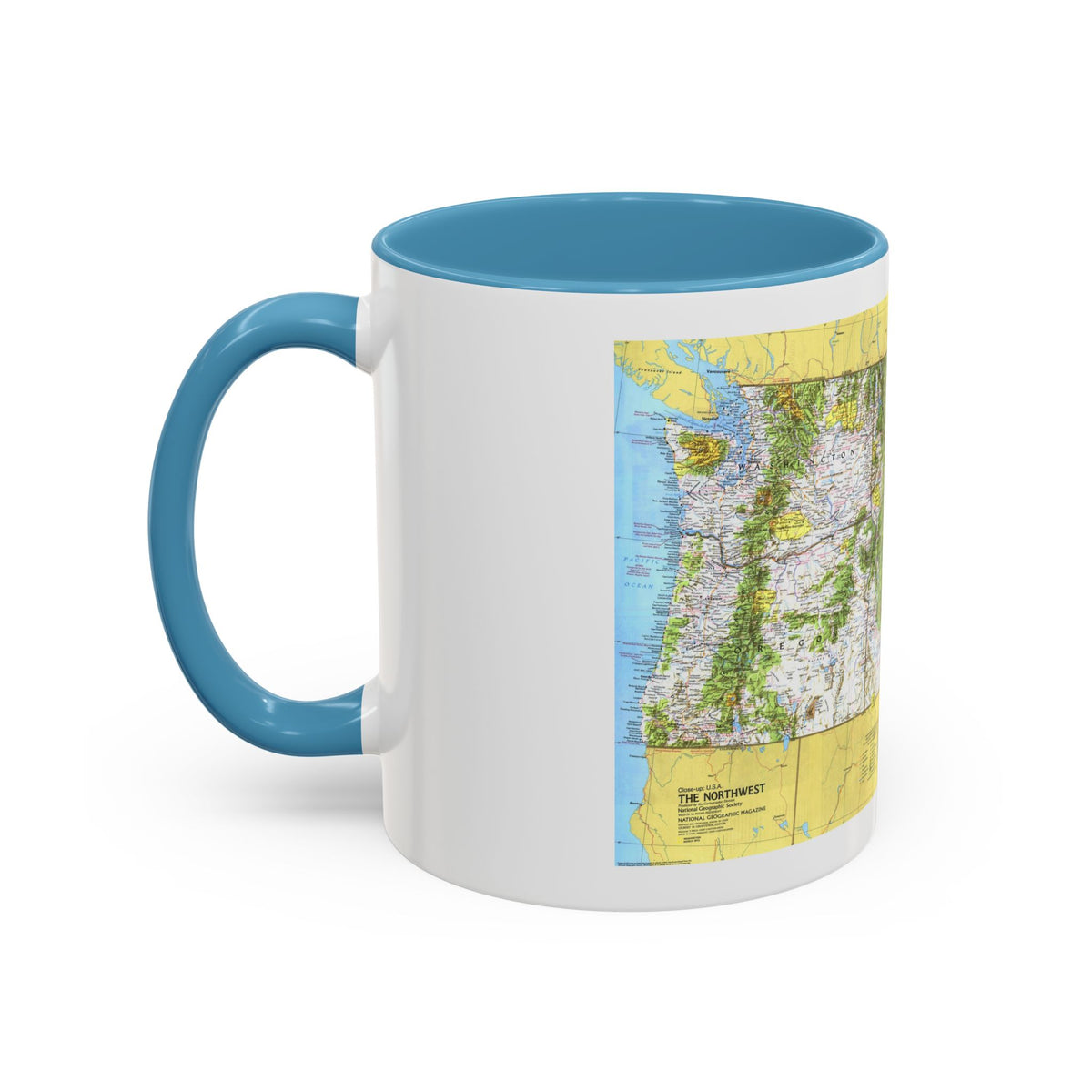 USA - Northwest 1 (1973) (Map) Accent Coffee Mug