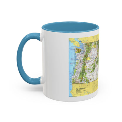 USA - Northwest 1 (1973) (Map) Accent Coffee Mug