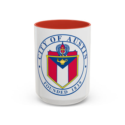Seal of Austin TX - Accent Coffee Mug