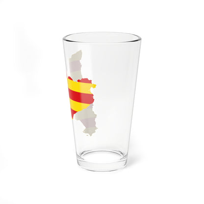 Flag map of Catalonia (Spain) Pint Glass 16oz