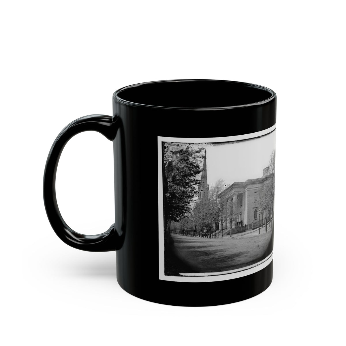 Richmond, Va. City Hall; Sycamore Church Beyond (Capitol Street) (U.S. Civil War) Black Coffee Mug