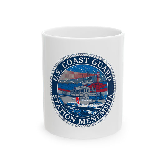USCG STA MENEMSHA (U.S. Coast Guard) White Coffee Mug