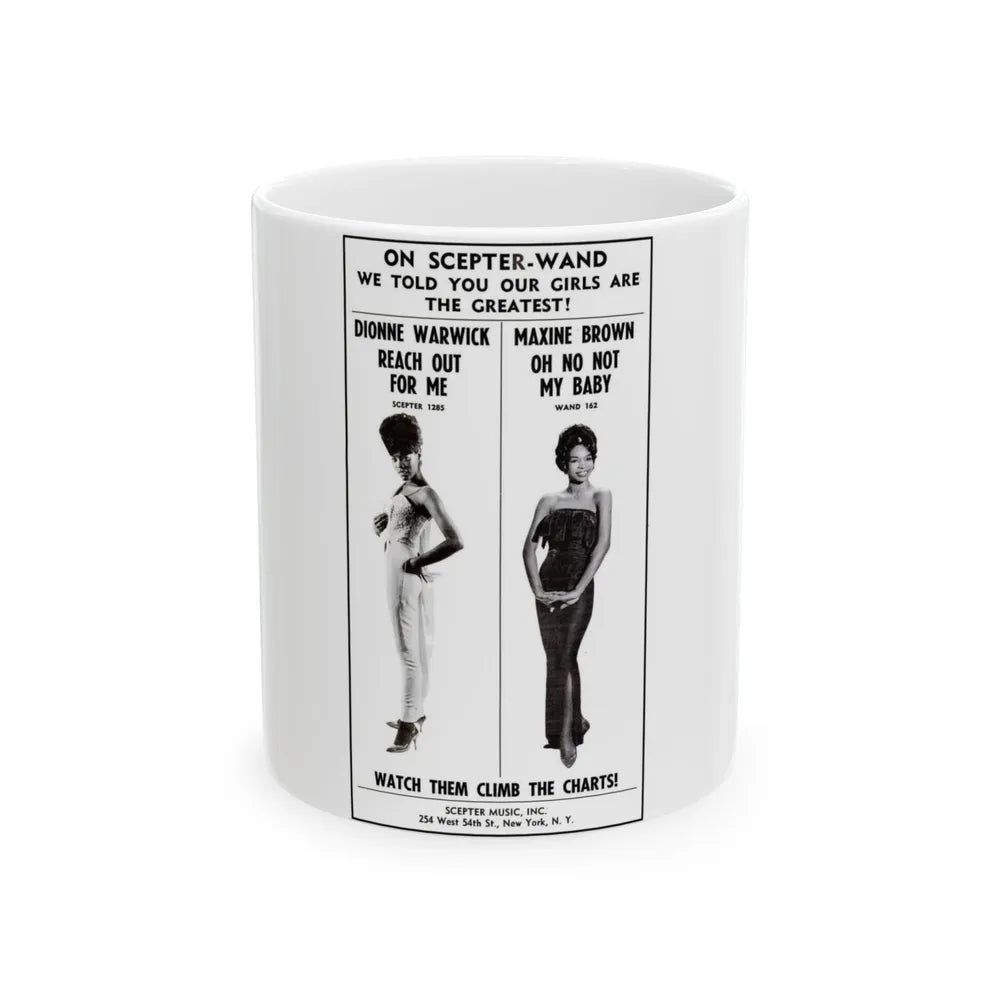 Scepter Records 1964 (Music Poster) White Coffee Mug-11oz-Go Mug Yourself