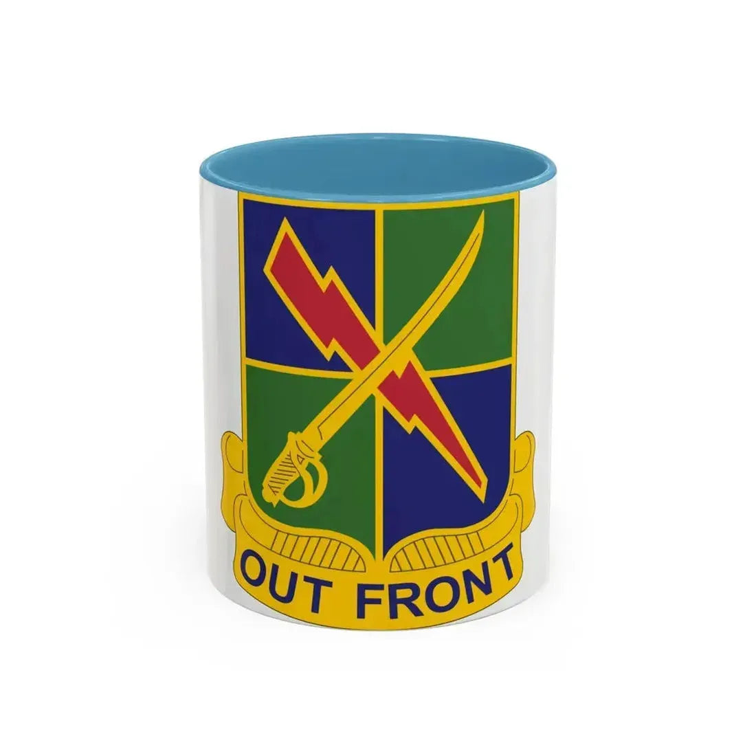 501 Military Intelligence Battalion (U.S. Army) Accent Coffee Mug 11oz Light Blue - Go Mug Yourself