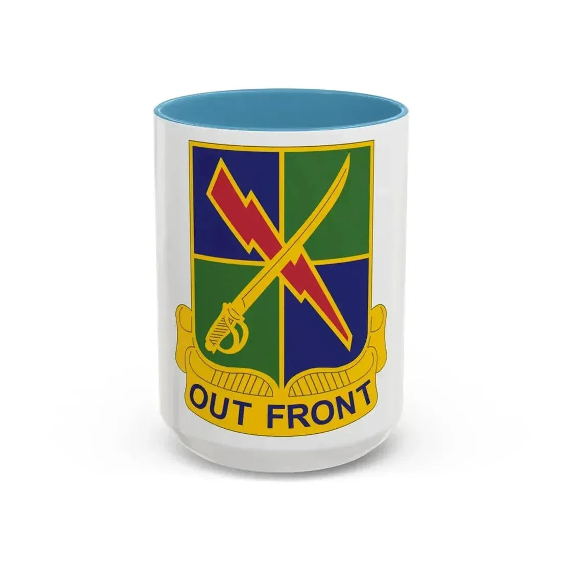 501 Military Intelligence Battalion (U.S. Army) Accent Coffee Mug 15oz Light Blue - Go Mug Yourself
