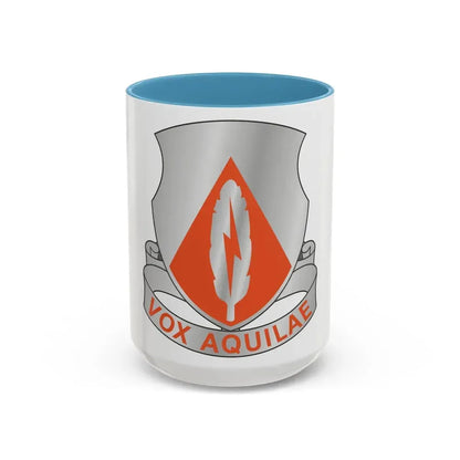 501 Signal Battalion (U.S. Army) Accent Coffee Mug 15oz Light Blue - Go Mug Yourself