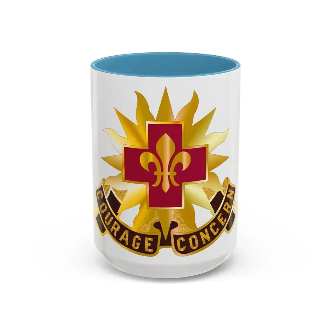 5010 US Hospital (U.S. Army) Accent Coffee Mug 15oz Light Blue - Go Mug Yourself