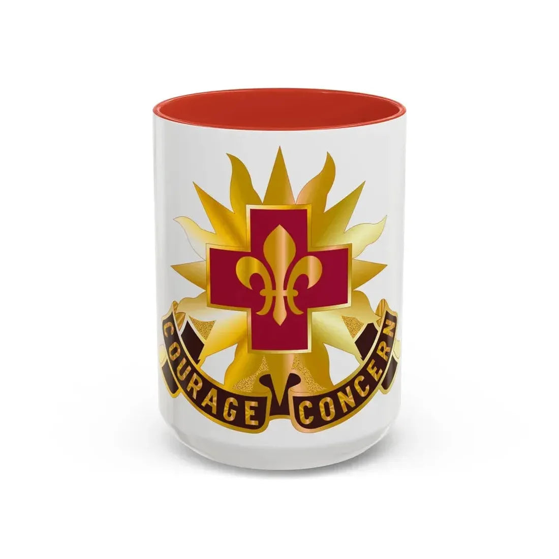 5010 US Hospital (U.S. Army) Accent Coffee Mug 15oz Red - Go Mug Yourself