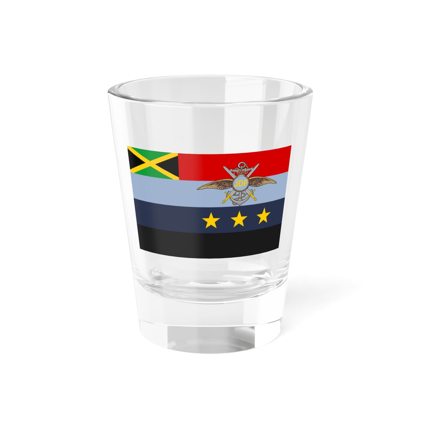 Flag of the Chief of Defence Staff of the Jamaica Defence Force 2020 (Jamaica) Shot Glass 1.5oz
