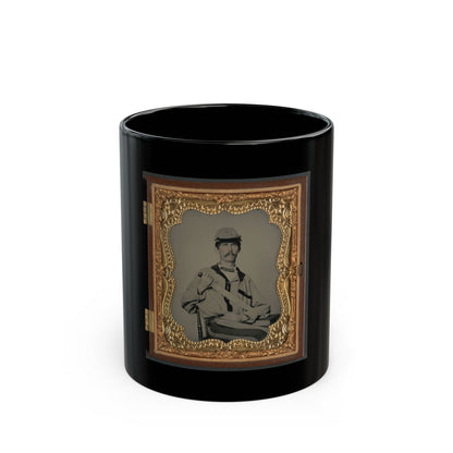 Soldier In Confederate Uniform (U.S. Civil War) Black Coffee Mug