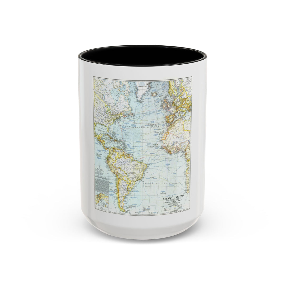 Atlantic Ocean (1941) (Map) Accent Coffee Mug