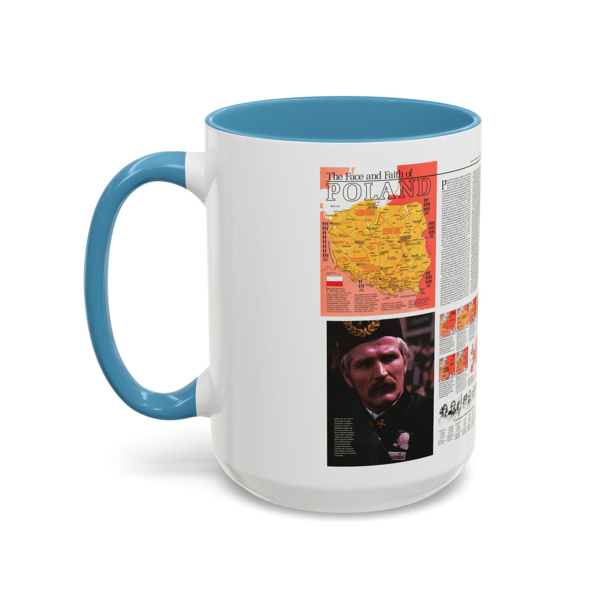 Poland - The Face and Faith 1 (1982) (Map) Accent Coffee Mug