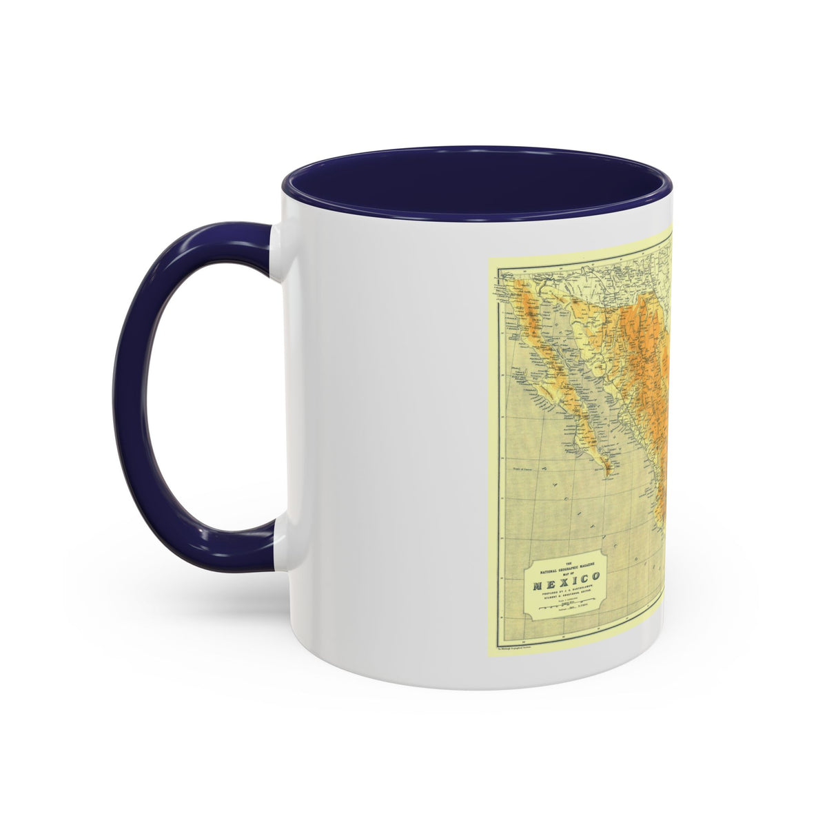 Central America & Mexico (1914) (Map) Accent Coffee Mug