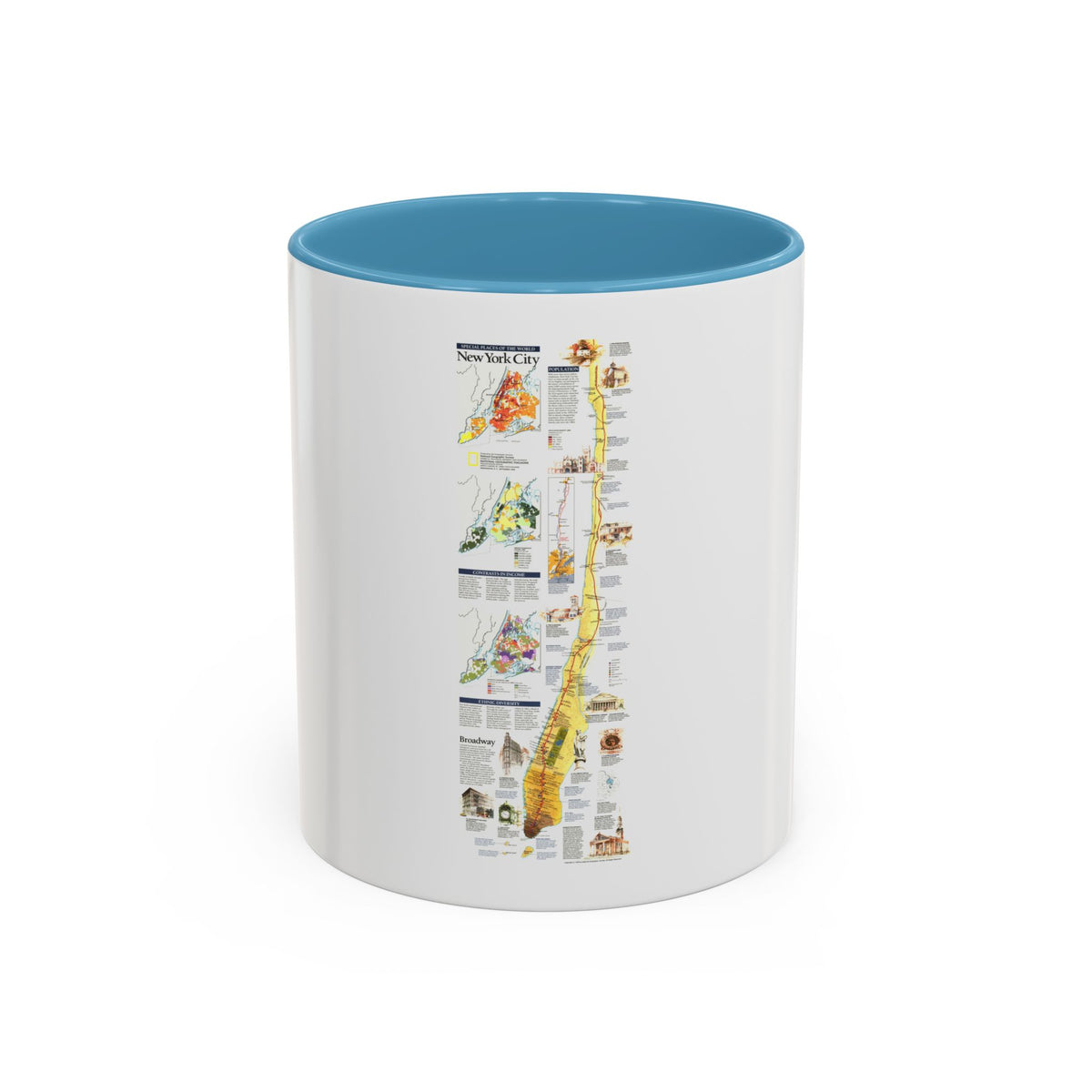 USA - New York City (1999) (Map) Accent Coffee Mug