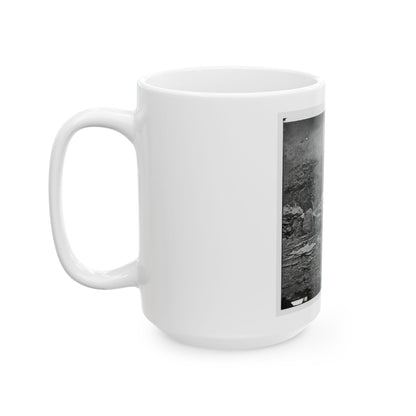 Gettysburg, Pa. Interior View Of Breastworks On Extreme Left Of The Federal Line (U.S. Civil War) White Coffee Mug