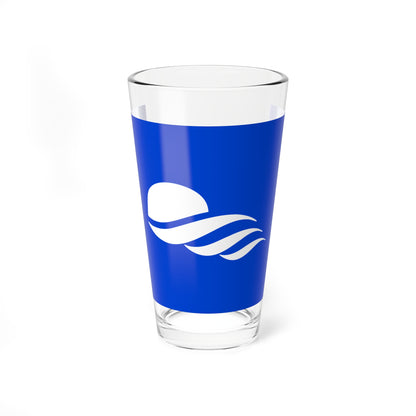 Flag of Mikurajima Tokyo no text (Japan) Pint Glass 16oz