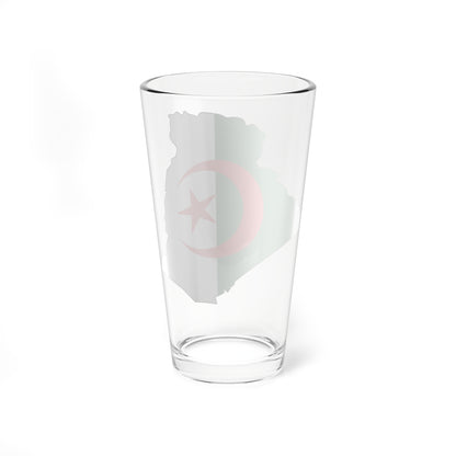 Flag and map of Algeria (Algeria) Pint Glass 16oz