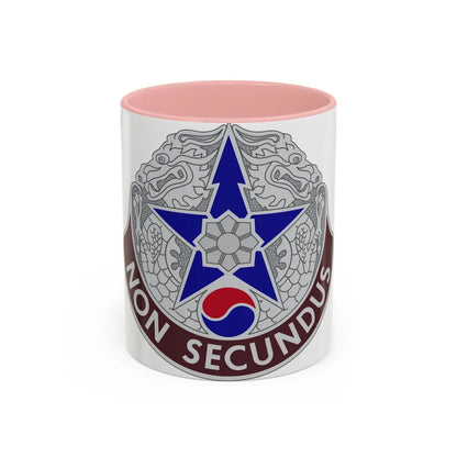 502 Field Hospital (U.S. Army) Accent Coffee Mug-11oz-Pink-Go Mug Yourself