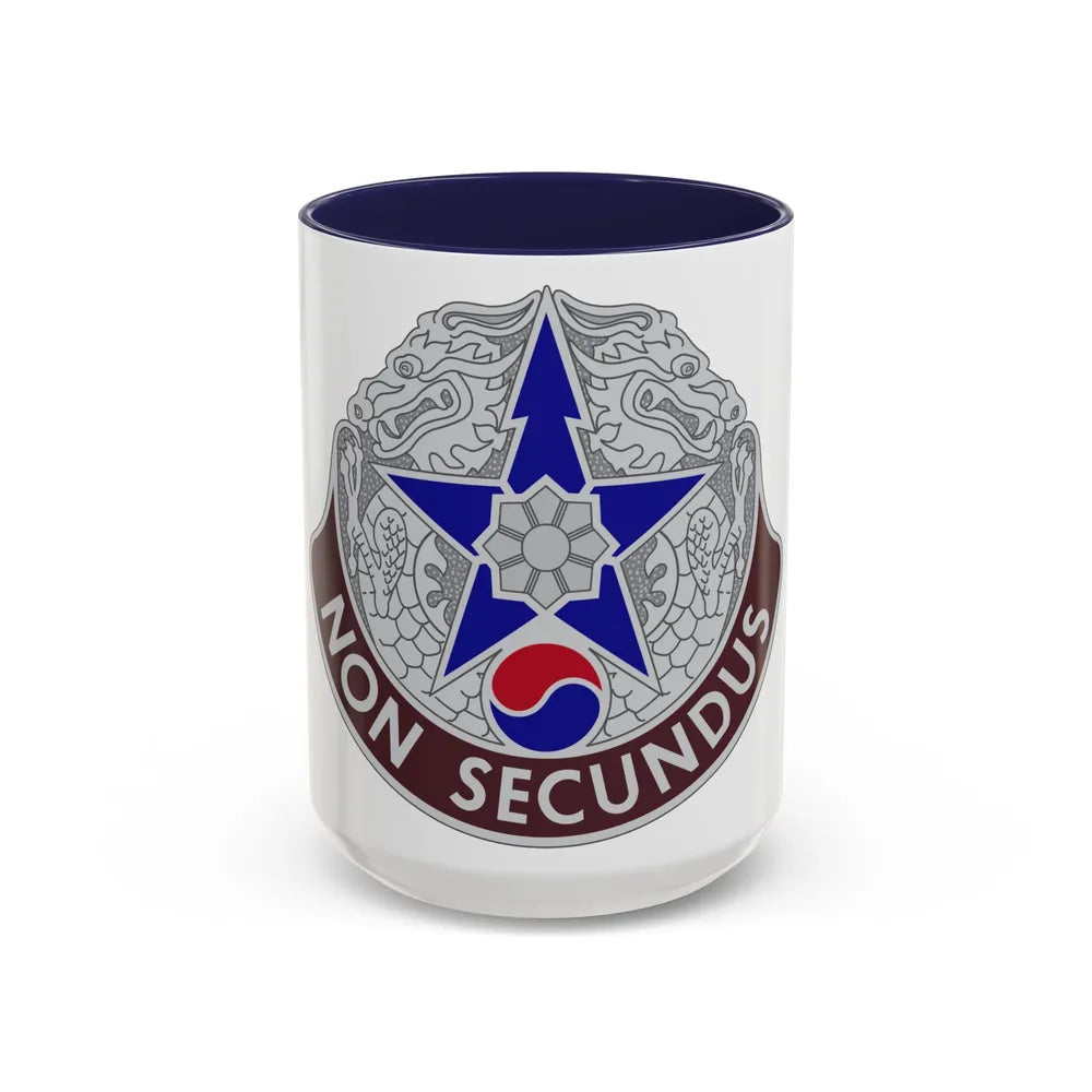 502 Field Hospital (U.S. Army) Accent Coffee Mug-15oz-Navy-Go Mug Yourself