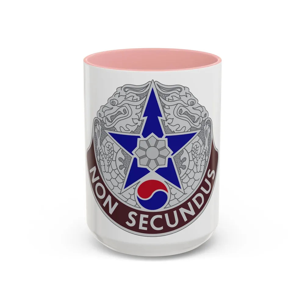 502 Field Hospital (U.S. Army) Accent Coffee Mug-15oz-Pink-Go Mug Yourself